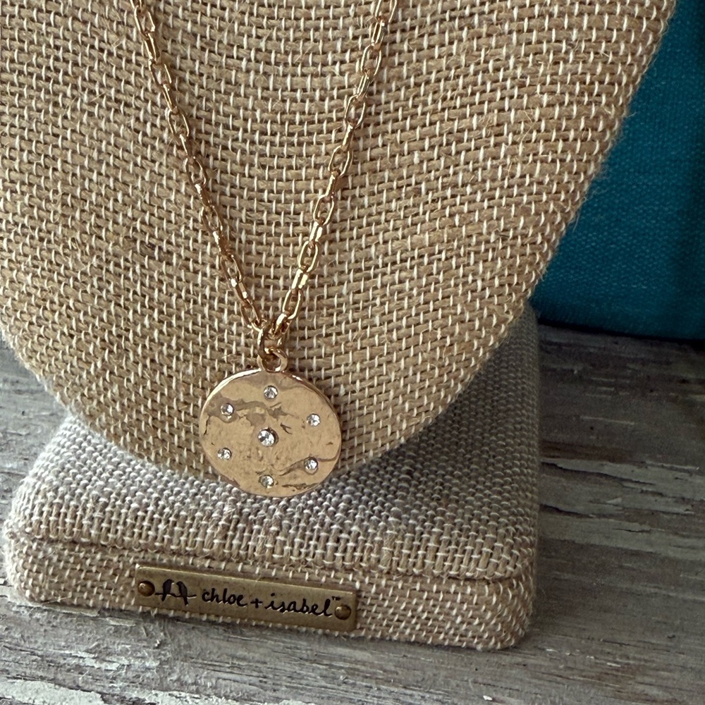 Park Lane Gold Textured Pendant Necklace